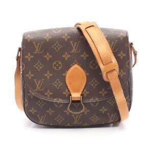 Louis Vuitton Saint Cloud Shoulder Bag Canvas Leather Monogram Brown